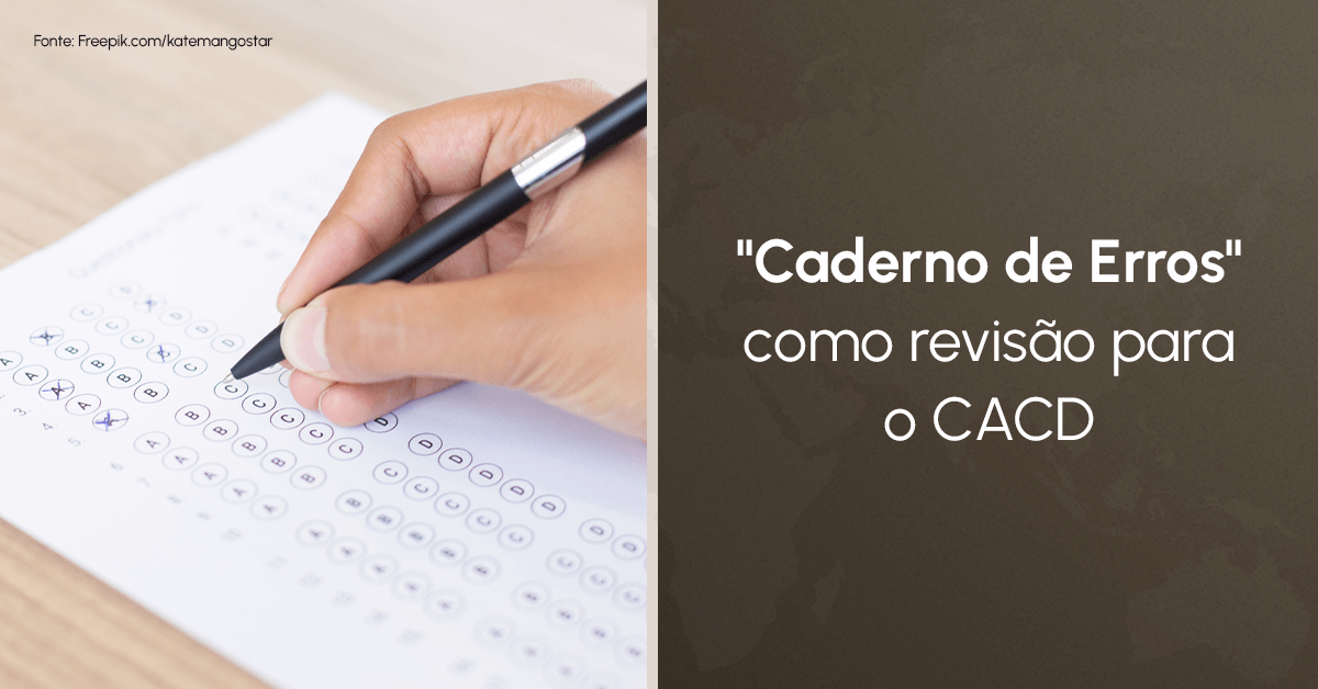 Caderno de Erros como revisão para o CACD