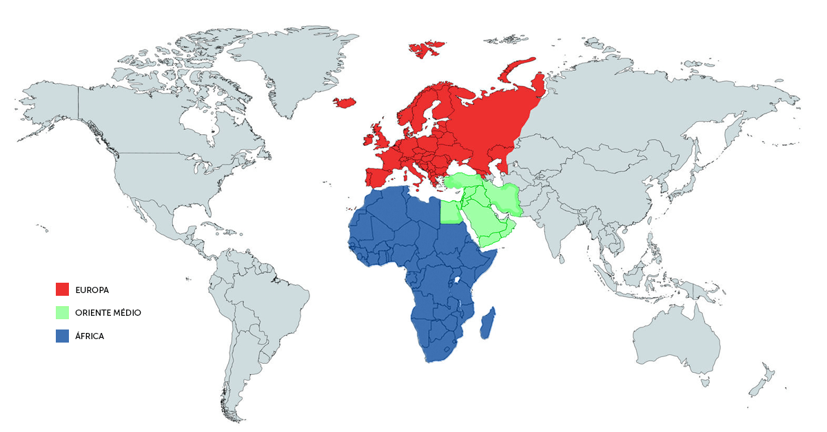 As áreas temáticas do Itamaraty: África, Europa e Oriente Médio