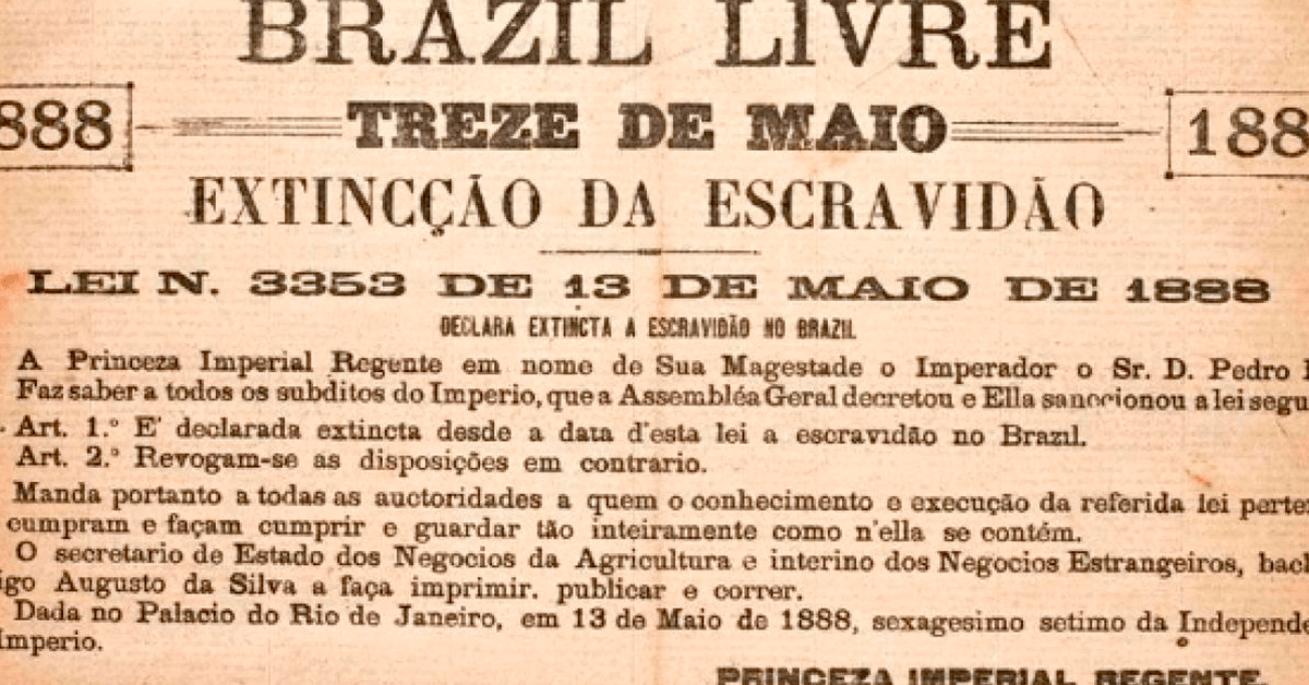 Cento e trinta anos da Lei Áurea